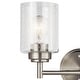 preview thumbnail 3 of 2, Kichler Lighting Winslow 2-light Brushed Nickel Bath Vanity Light