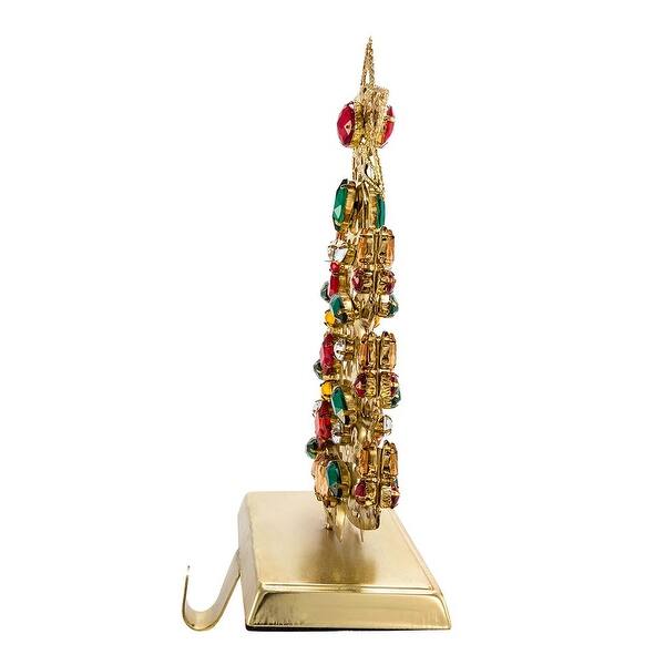 Shop 9 Golden Colored Christmas Tree Stocking Holder With Red And