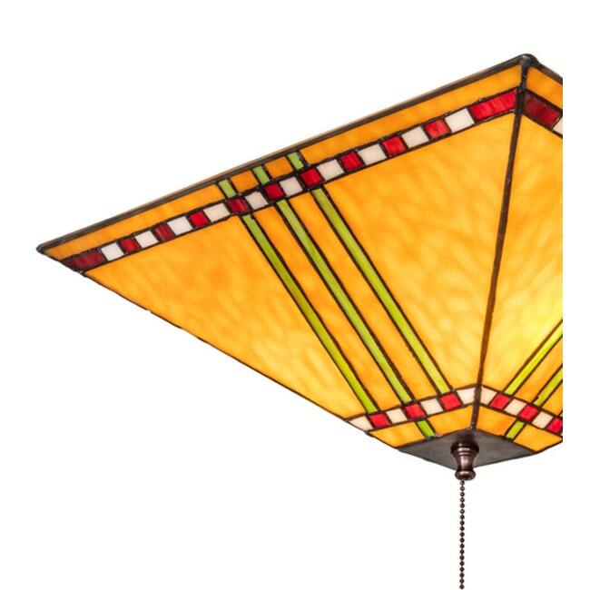 Meyda Tiffany 254214 Prairie Corn 3 Light 24" Wide Semi-Flush Ceiling