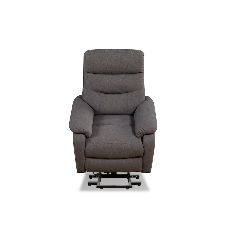 Contemporary Lift Chair Grey Upholstered Recliner