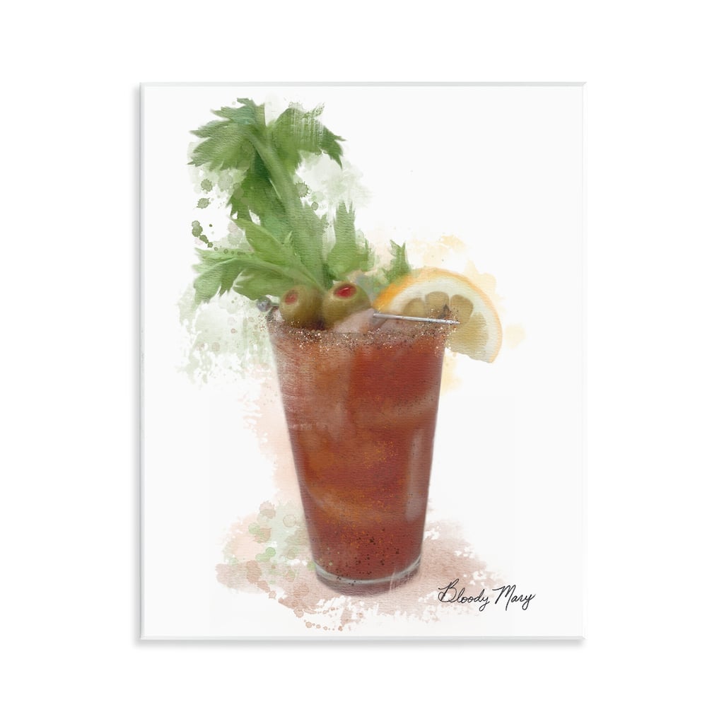 Stupell Modern Bloody Mary Wall Plaque Art Design By Matthew Piotrowicz