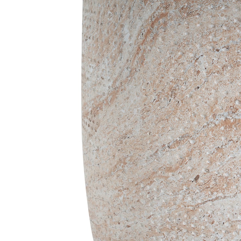 Roomfitters Outdoor Indoor Lightweight Side Table, Modern Accent End Table with Travertine Finish