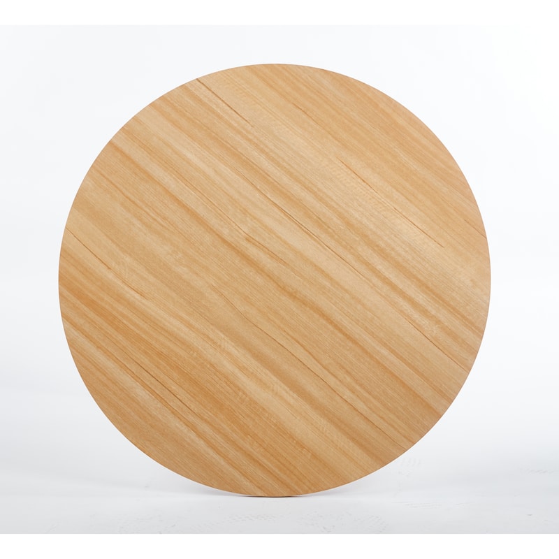 42.1" Tulip Table Mid-century Dining Table for 4-6 people With Round Mdf Table Top, Pedestal Dining Table