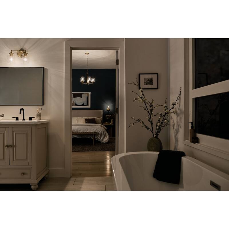 Kichler Lighting Winslow 13 in. 2-Light Natural Brass Vanity Light - 13 in