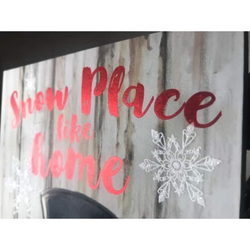 White Red Snowman Printed Christmas Wall Sign Rope Hanger 10" x 6"