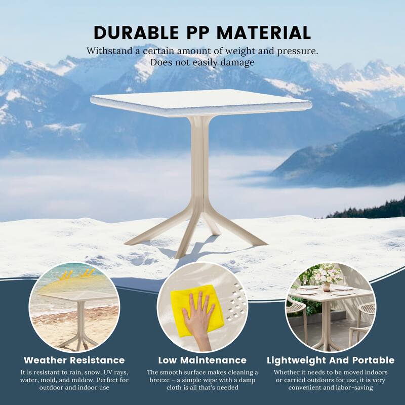 Frond and Form 4-Person Outdoor Square Dining Set