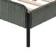 preview thumbnail 19 of 18, Cream Corduroy Queen Upholstered Bed With Metal Leg