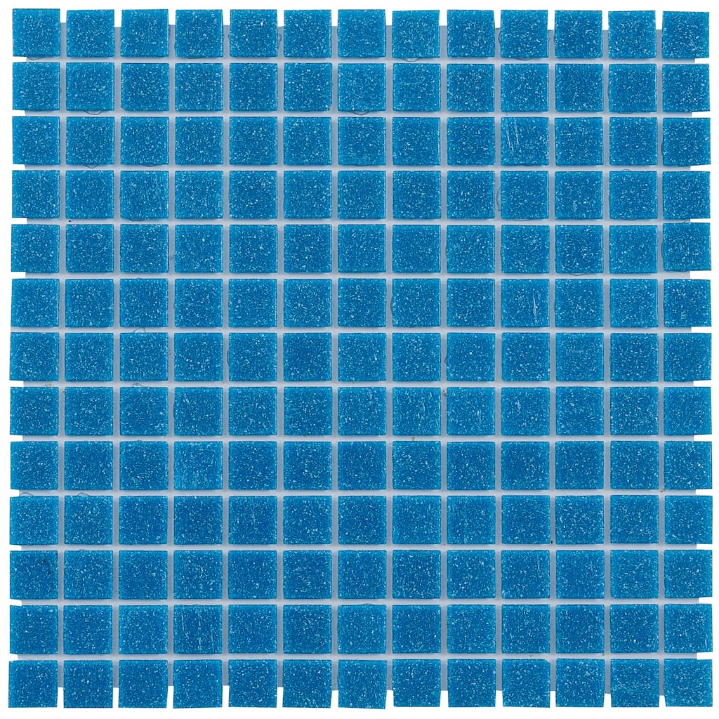 Apollo tile 12" x 12" Dune Glossy Azure Blue Glass Tile (20 sq ft/case) - 20 Pack