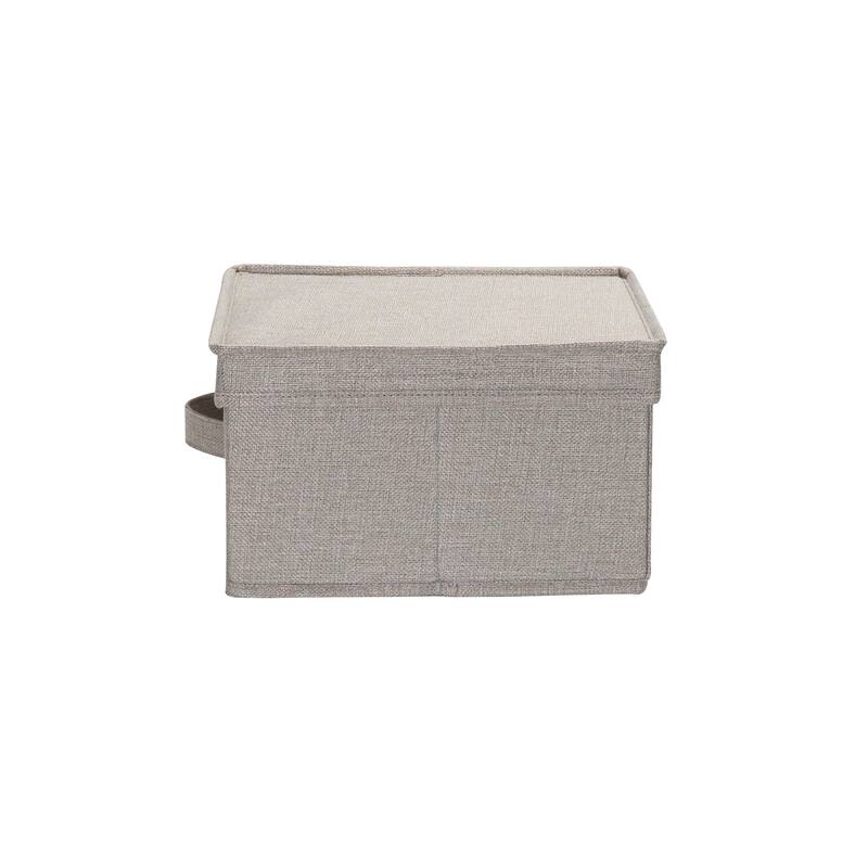 Household Essentials Canvas Storage Bins with Removable Lids (Set of 2)