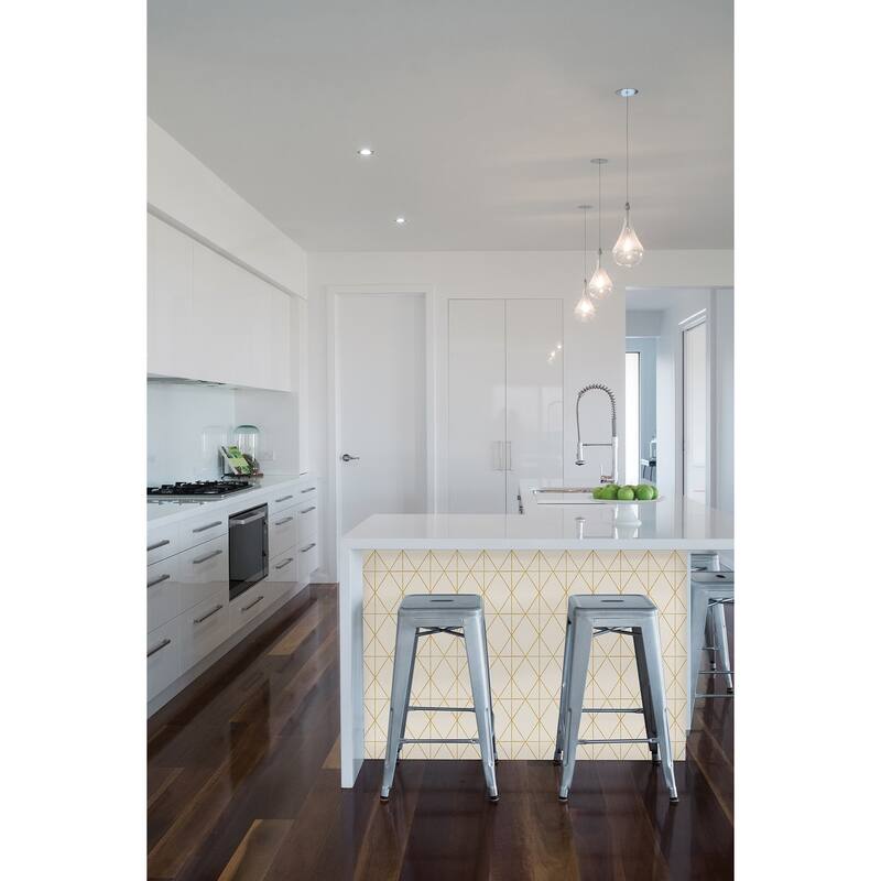 My Style Lennon Gold Geo Peel & Stick Wallpaper