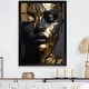 preview thumbnail 1 of 7, Designart "Black And Gold Gilded Woman Photo II" Woman Wall Decor Gold - Glam Hallway Framed Wall Art Decor 12 in. wide x 20 in. high - Black