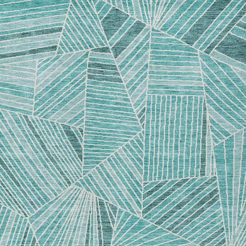 HomeRoots Geometric Transitional Rectangle Outdoor Rug