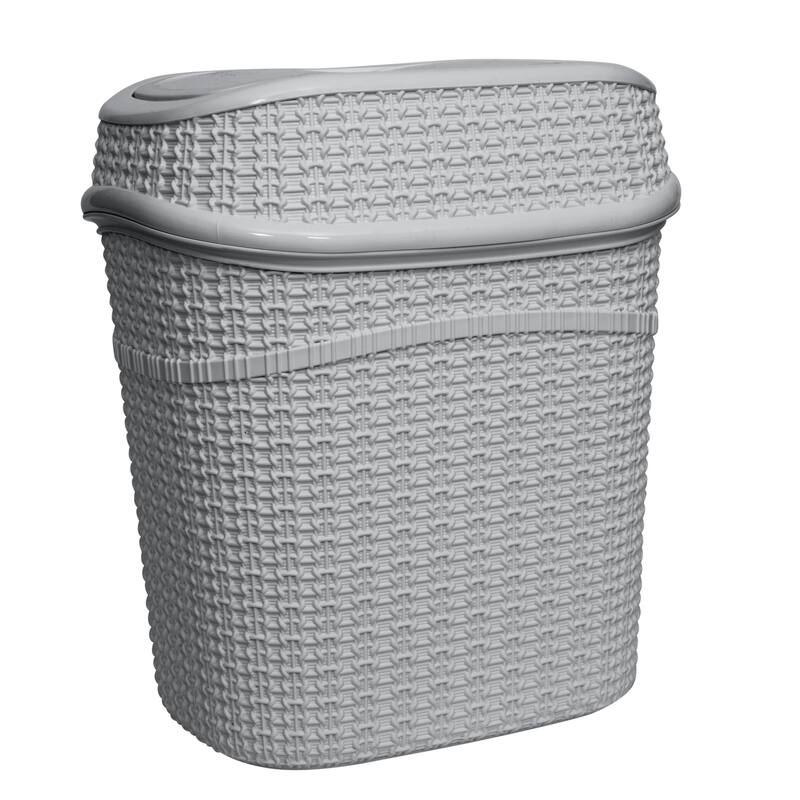 Bath Bliss 9.5 Liter Sailor Knot Swing Top Waste Bin