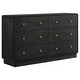 preview thumbnail 1 of 21, Cavelle 6-drawer Dresser and Mirror Black Dresser (Black)