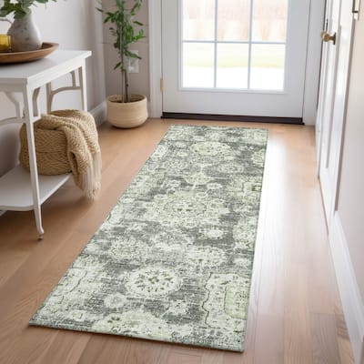 Machine Washable Indoor/ Outdoor Chantille Vintage Persian Rug