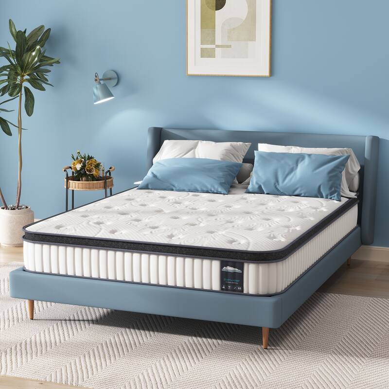 14 Inch Memory Foam Hybrid Pocket Spring Mattress,for Master Room,Guest Room