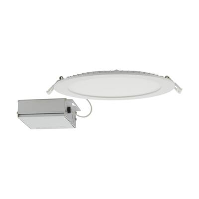 24 Watt LED Direct Wire Downlight Edge-lit 4 in. CCT Selectable 120V Dimmable Round Remote Driver