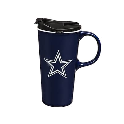 Dallas Cowboys, 17 oz Ceramic Travel Latte Cup w/ Gift Box