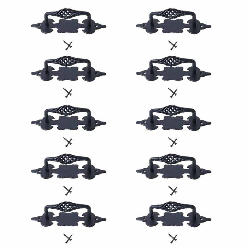 Cabinet Pull Birdcage Black Wrought Iron 6 Pack of 10 Renovators Supply