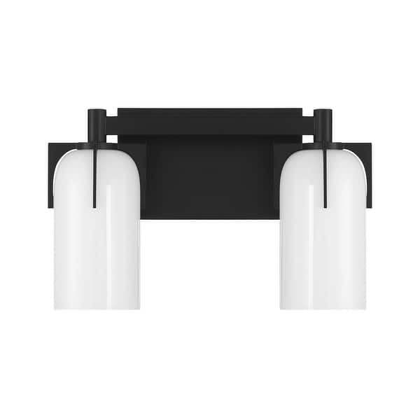 slide 2 of 5, Caldwell 2-Light Bathroom Vanity Light Matte Black