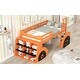 preview thumbnail 4 of 7, Safety Guaranteed Pine Wood+MDF Twin Size Forklift Car-Shaped Loft Bed with Storage Shelves.