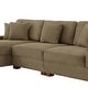 preview thumbnail 86 of 132, 118" W Corduroy L-shape Modular Sectional Sofa with Pillows