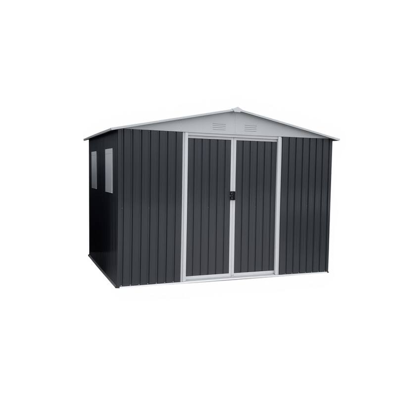 12FTx10FT Outdoor Storage Garden Shed With 4 Windows