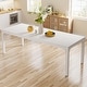 preview thumbnail 1 of 30, 78.74 Inches Rectangular Dining Table with Heavy-Duty Metal Legs (Only Table) White