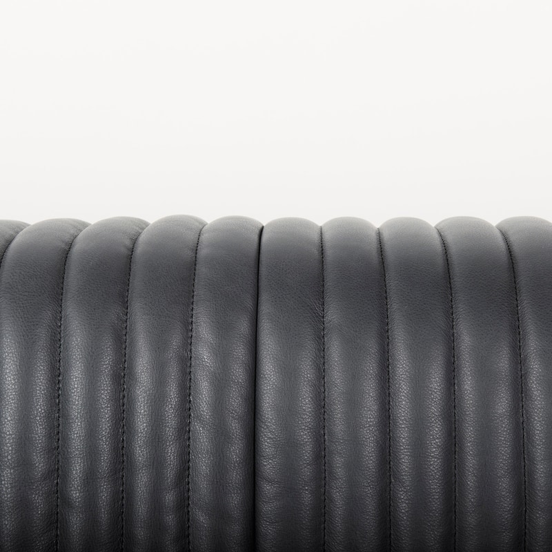 Ricciardo Cognac Genuine Leather Wrapped Sofa - 86.6L x 38.6W x 26.4H