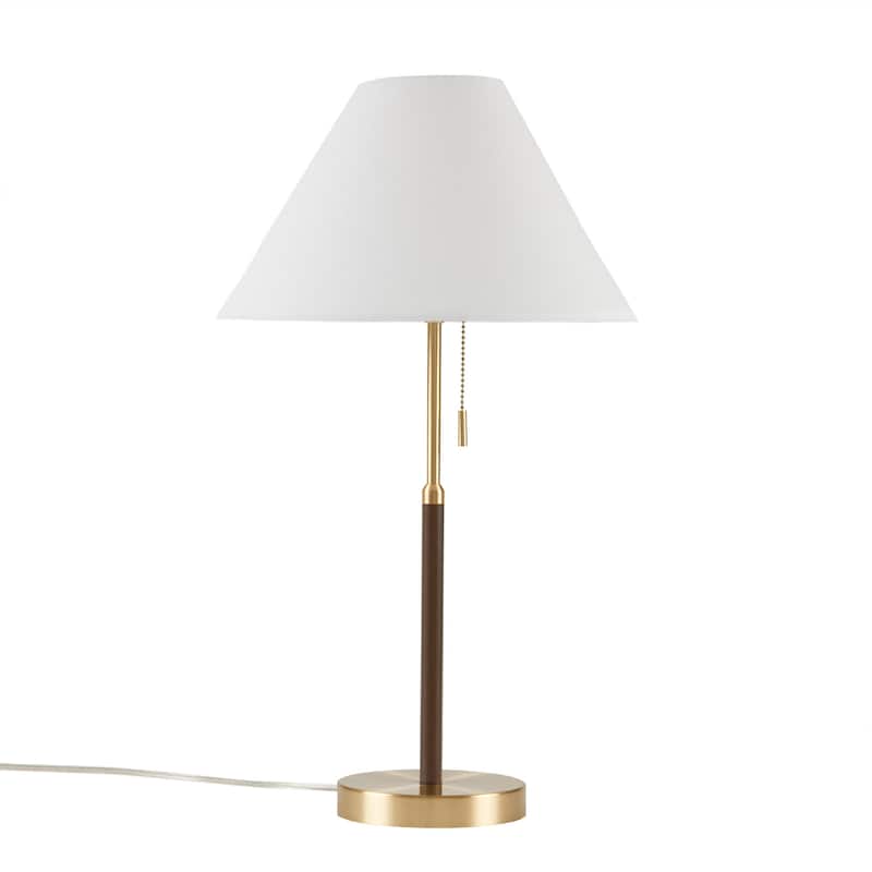 INK+IVY Bromley Gold/Brown Two Tone Pull-chain Table Lamp