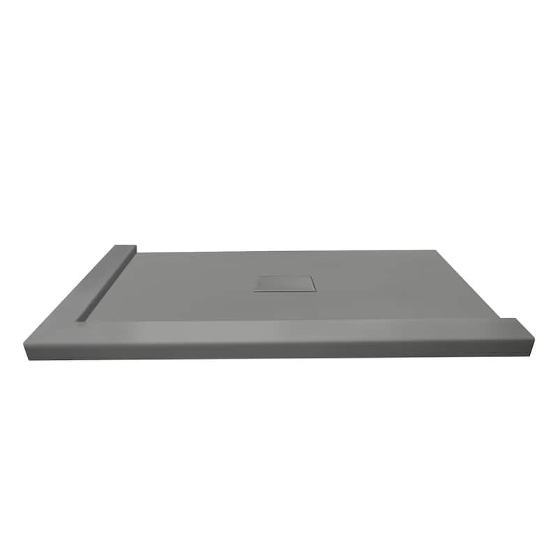 Transolid FZSDT5140C 51-3/16" x 40-1/2" Rectangular Shower Base with - Dark Grey