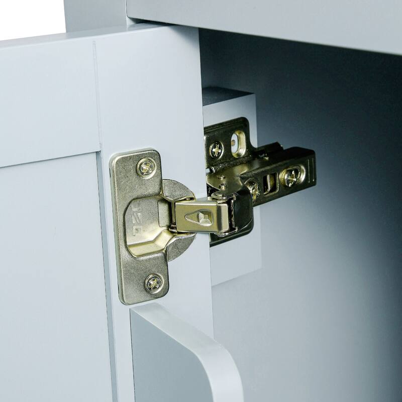 53.10 '' Rubberwood Kitchen Cart with Drop-Leaf, Adjustable Shelf, Rolling Wheels, and 3 Drawers - 53.1'' x 29.5'' x 37.2''