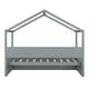 preview thumbnail 9 of 18, Twin Size Wooden House Bed Platform Bed With Shelves And a Mini-cabinet,Solid Construction For Bedroom