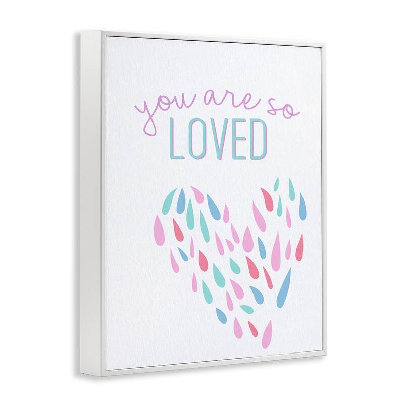 Stupell So Loved Abstract Heart Framed Giclee Art Design By Kim Allen