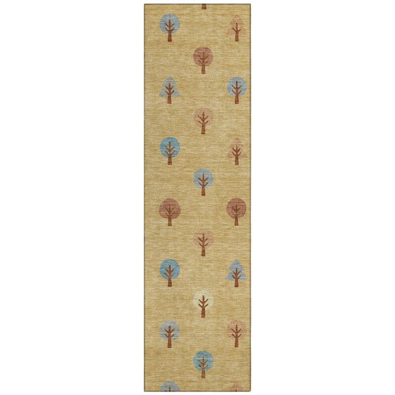 Machine Washable Indoor/ Outdoor Modern Mulvane Chantille Rug