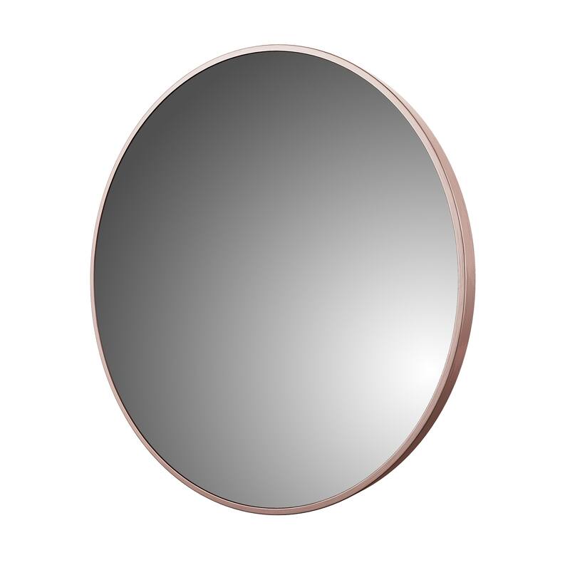 CRAFT + MAIN AM2828 Reflections 28" Diameter Modern Circular Aluminum - Brushed Rose Gold