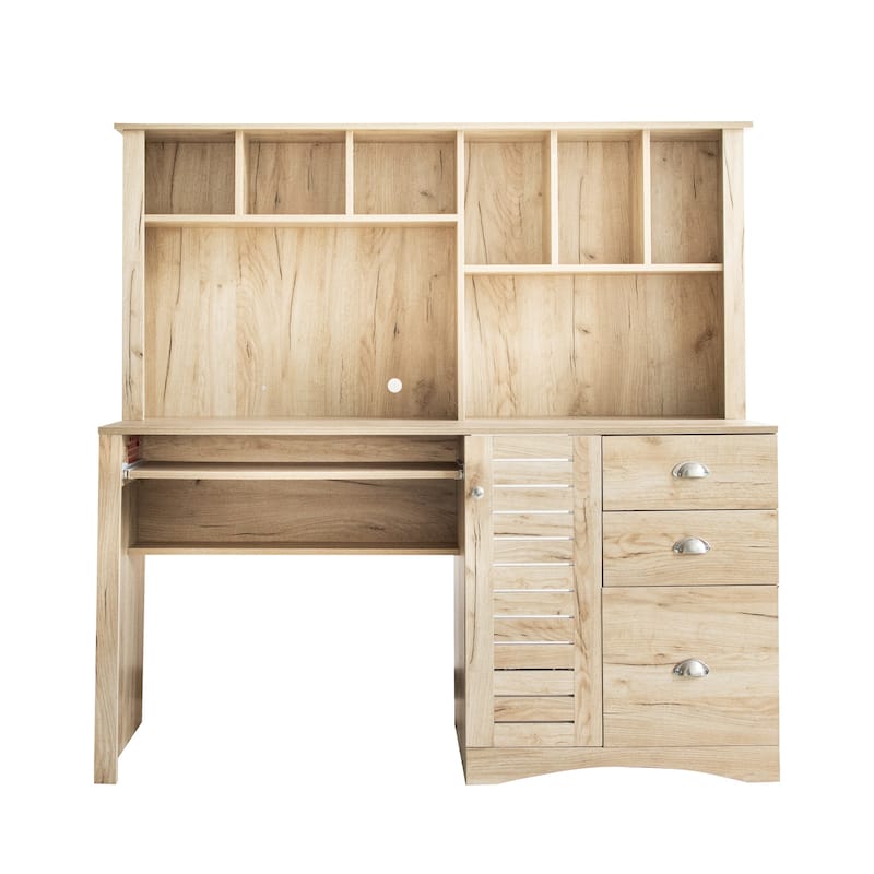 Nestfair Computer Desk with Shelves and Drawers