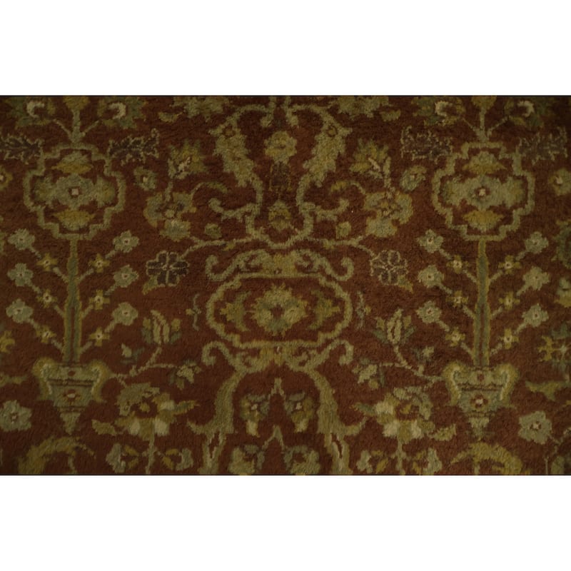 Hand Knotted Oriental 100% Wool Carpet Traditional Floral Oranges & Rust Aubusson Area Rug - 5' 5'' X 4' 0''
