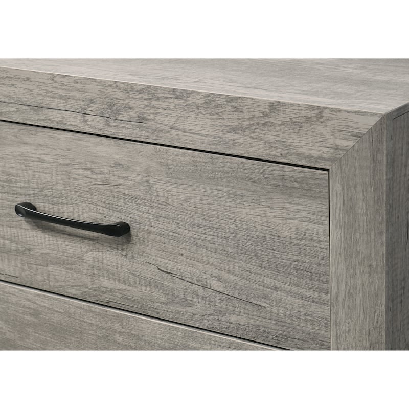 Jan 3 Piece Gray Rustic Platform Bedroom Set
