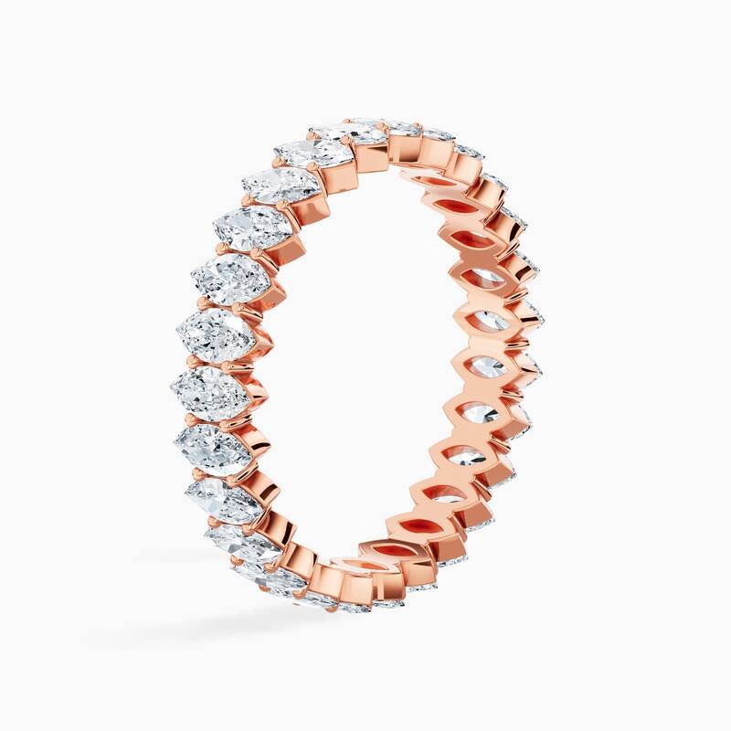 Auriya 14k Gold Marquise North-South Lab Grown Diamond Eternity Band 2.70 - 10.50 ct. tw. (F-G, VS)