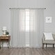 preview thumbnail 1 of 39, Aurora Home Textured Faux Linen Tie Top Curtain Panel Pair - 84" & 96"