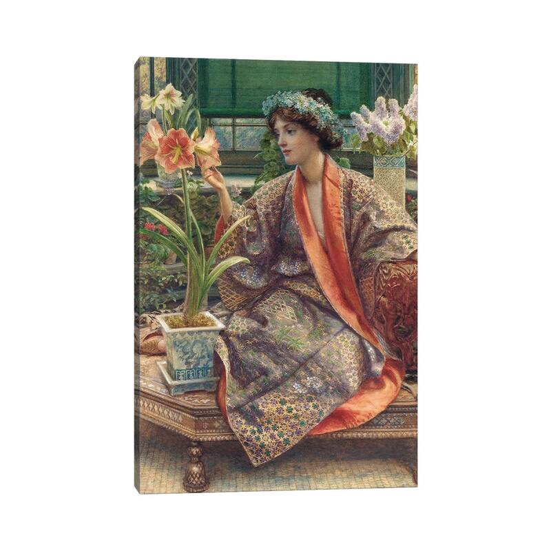 iCanvas "A Hot-House Flower, 1909" by Edward John Poynter Canvas Print