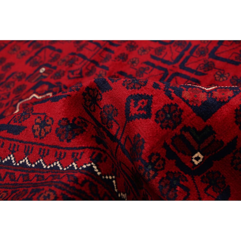 ECARPETGALLERY Hand-knotted Finest Khal Mohammadi Red Wool Rug - 6'7 x 9'7