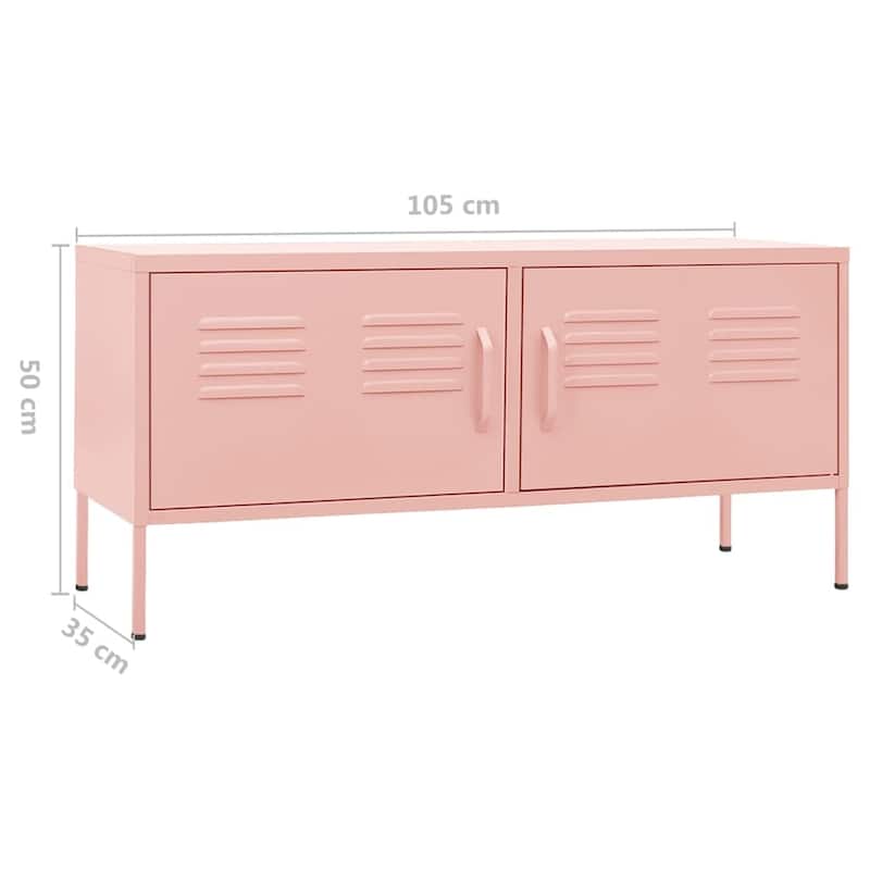 vidaXL TV Stand TV Unit Sideboard Home TV Console Media Unit Cupboard Steel - 41.3" x 13.8" x 19.7"