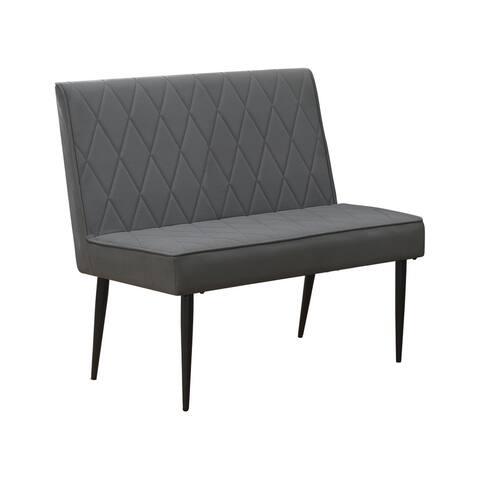 Moxee Grey Upholstered Tufted Short Bench