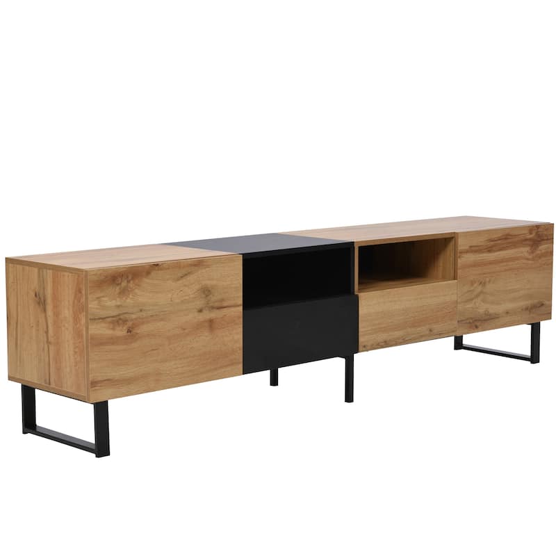 74" TV Stand with Drop-Down Door & Storage for TVs Up to 85"