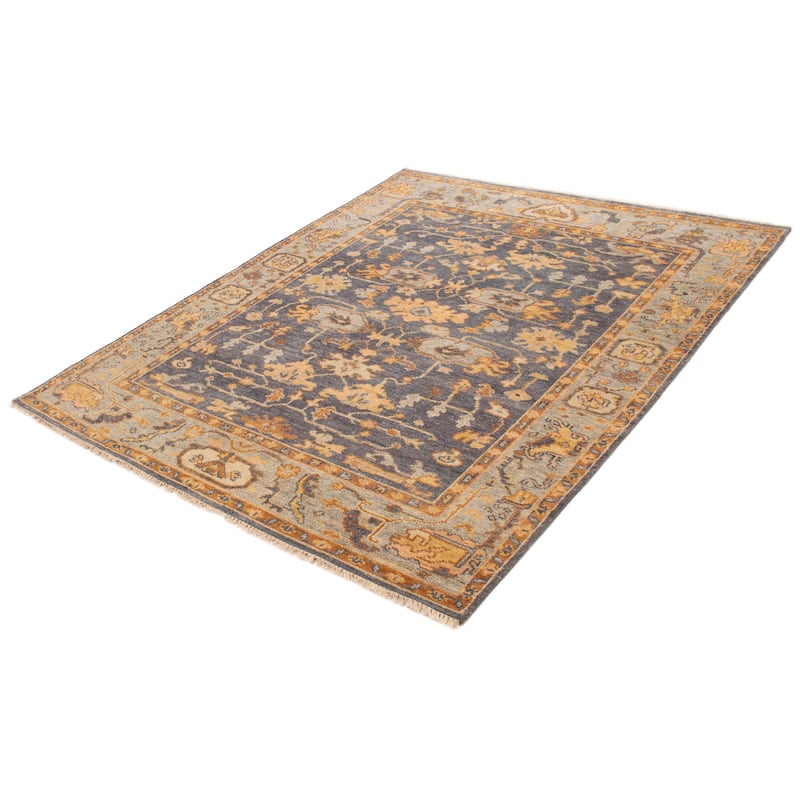 ECARPETGALLERY Hand-knotted Jules Serapi Navy Wool Rug - 8'1 x 9'10