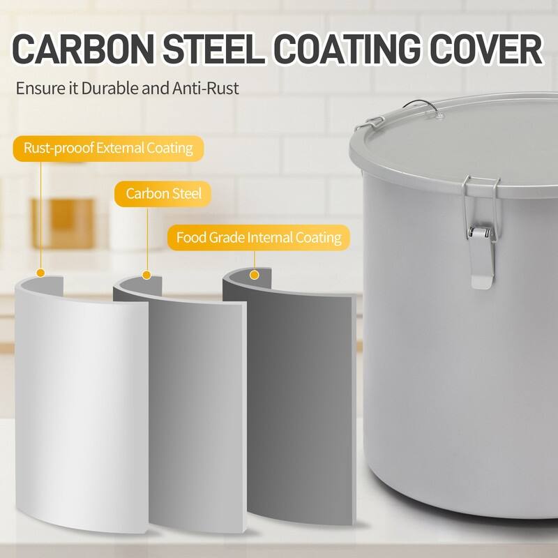 10 Gallon Fryer Oil Disposal Carbon Steel Fryer Grease Bucket With Caster Base - N/A