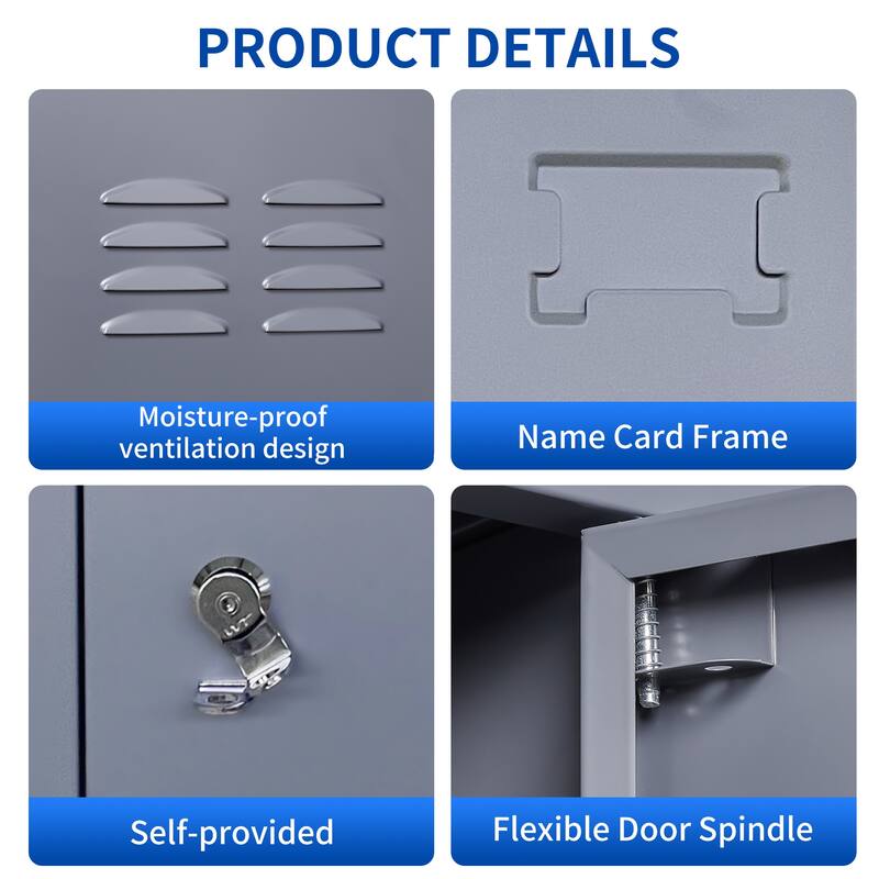 15 Door 72"H Metal Lockers With Lock