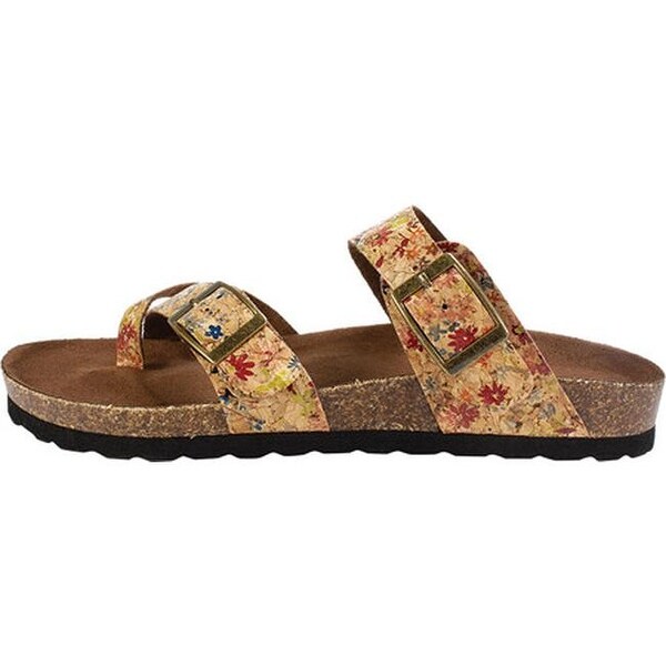 white mountain floral sandals